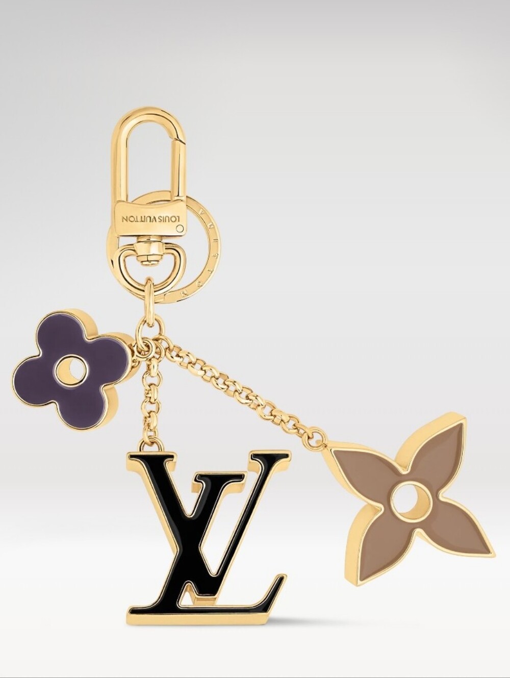Like NEW! LOUIS VUITTON Fleur De Monogram Bag Charm Classic Monogram